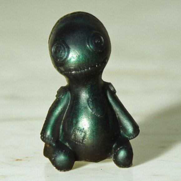 Handmade Blue-Green-Purple Voodoo Doll Figure Statue. Halloween decor. - Picture 2 of 4